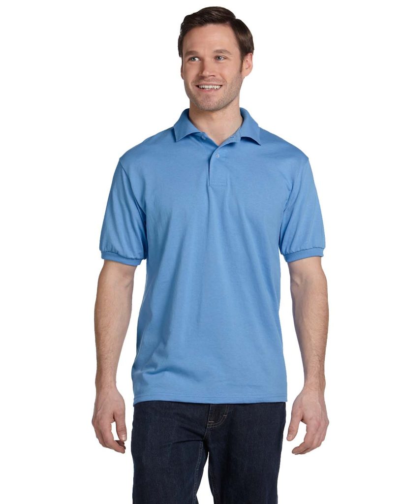 054 by Hanes 5.5 oz., 50/50 EcoSmart® Jersey Knit Polo